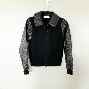Greylin Kristie Sweater Knit Quilted‎ Soft Jacket black small